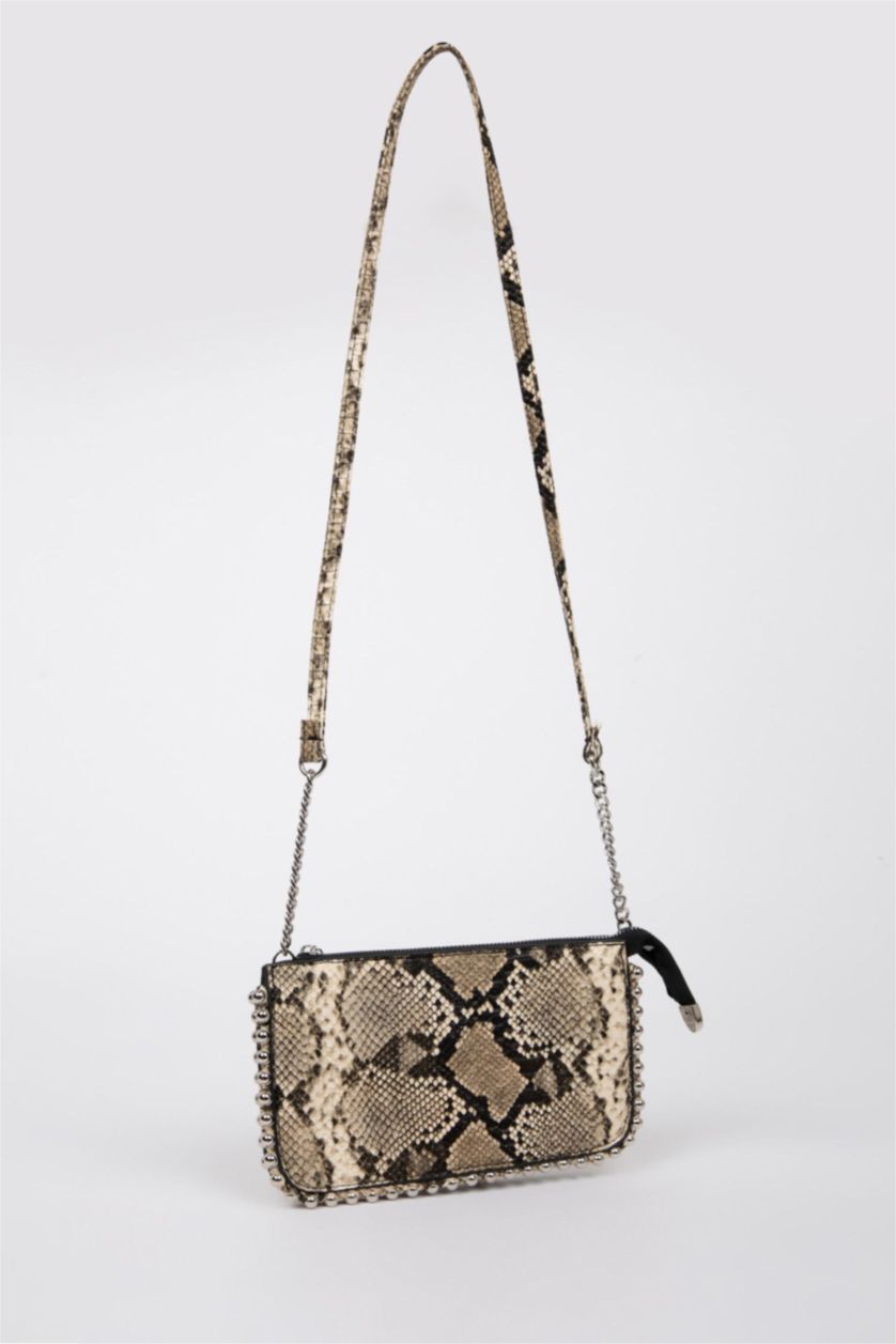 Kadın Karma Kadın Yılan Derisi Görünümlü Çapraz Çanta