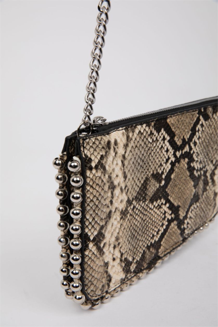 Kadın Karma Kadın Yılan Derisi Görünümlü Çapraz Çanta