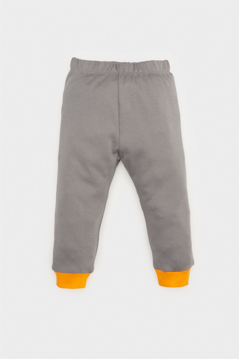 طفل صغير رمادي سيت بجامة ولادي بطبعة سيارة - قطعتين