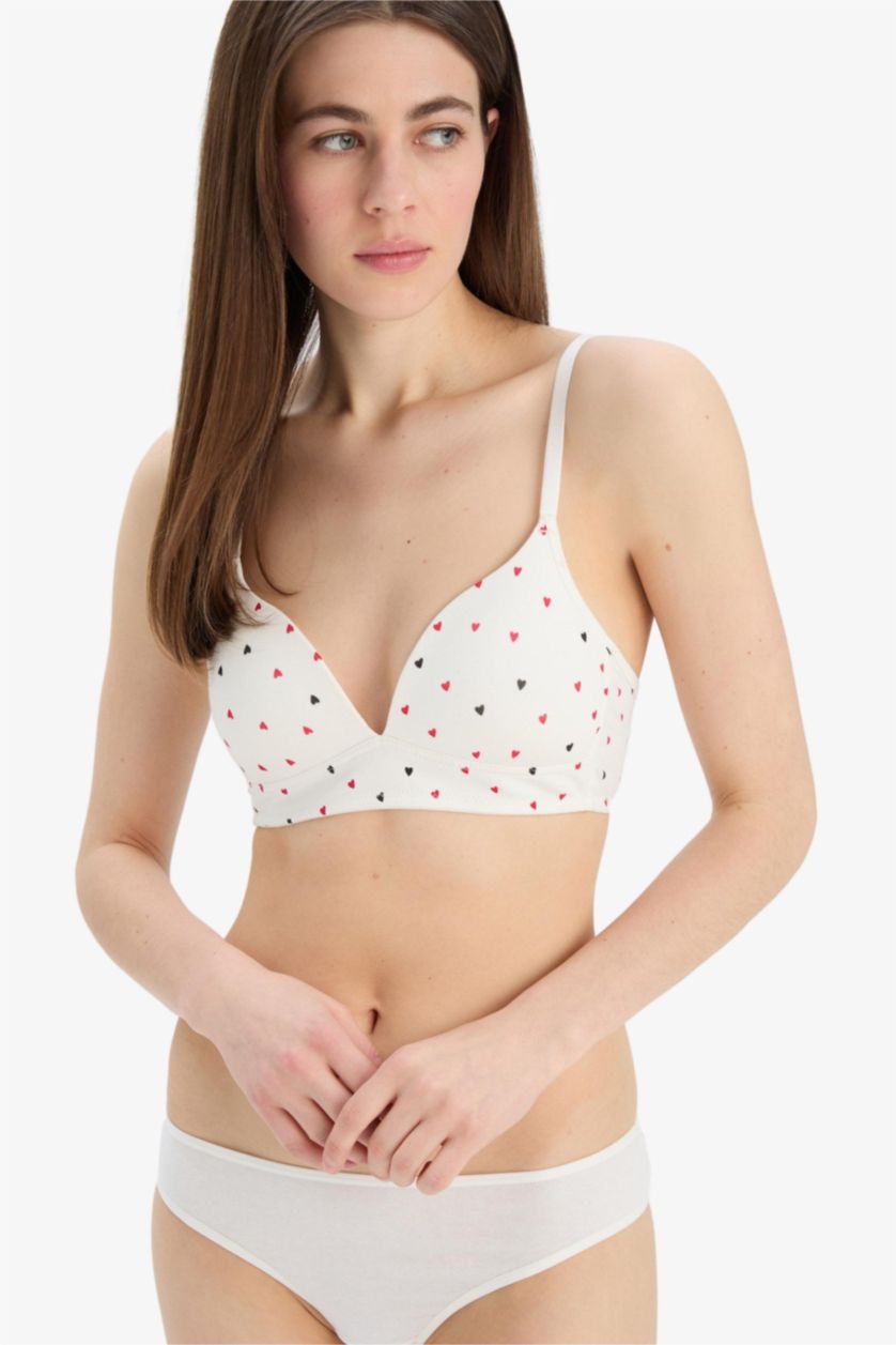 نساء بيج فاتح حمالة صدر برا بطبعة قلب من Fall in Love