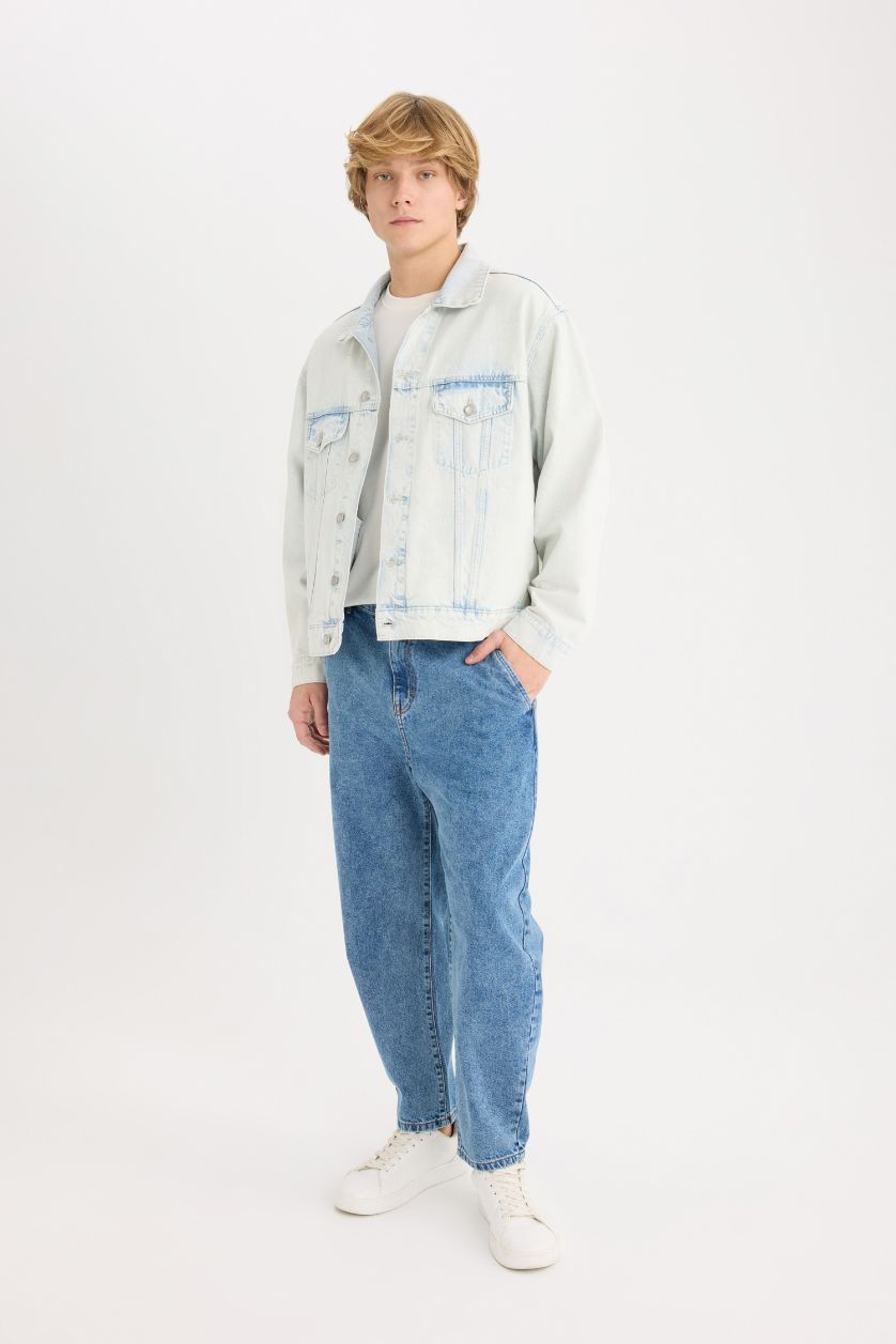 MAN Ice Blue Oversize Fit Denim Jacket