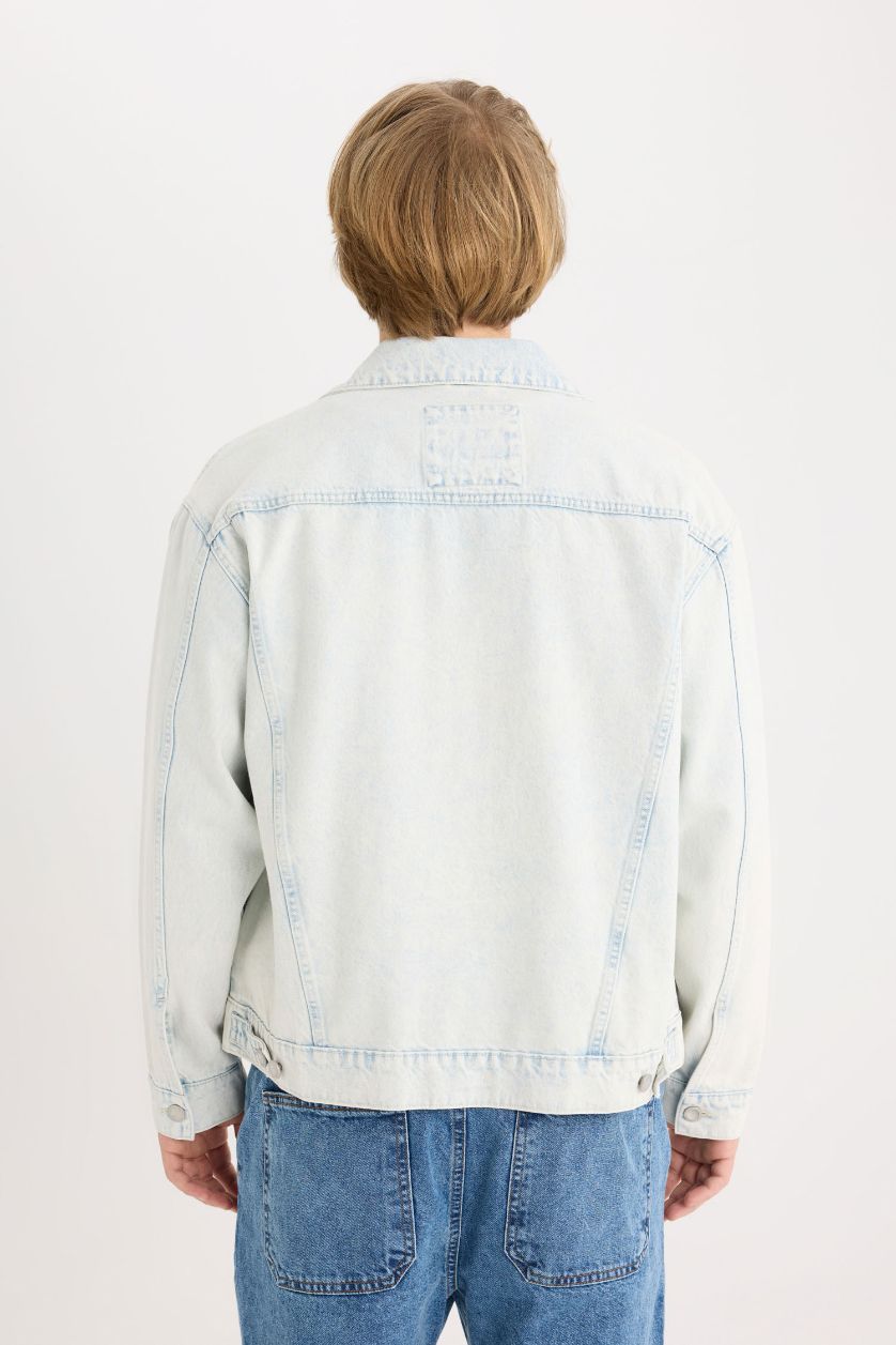 MAN Ice Blue Oversize Fit Denim Jacket