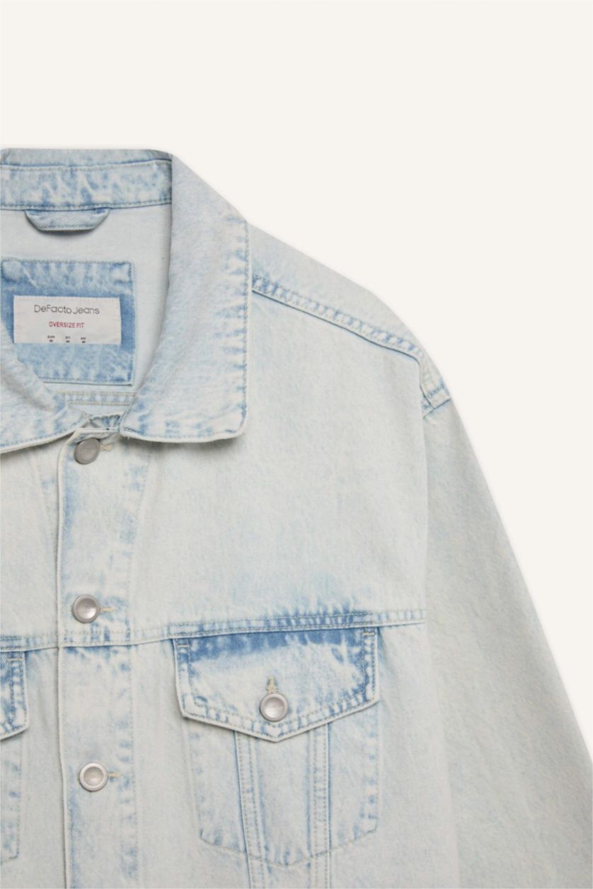 MAN Ice Blue Oversize Fit Denim Jacket