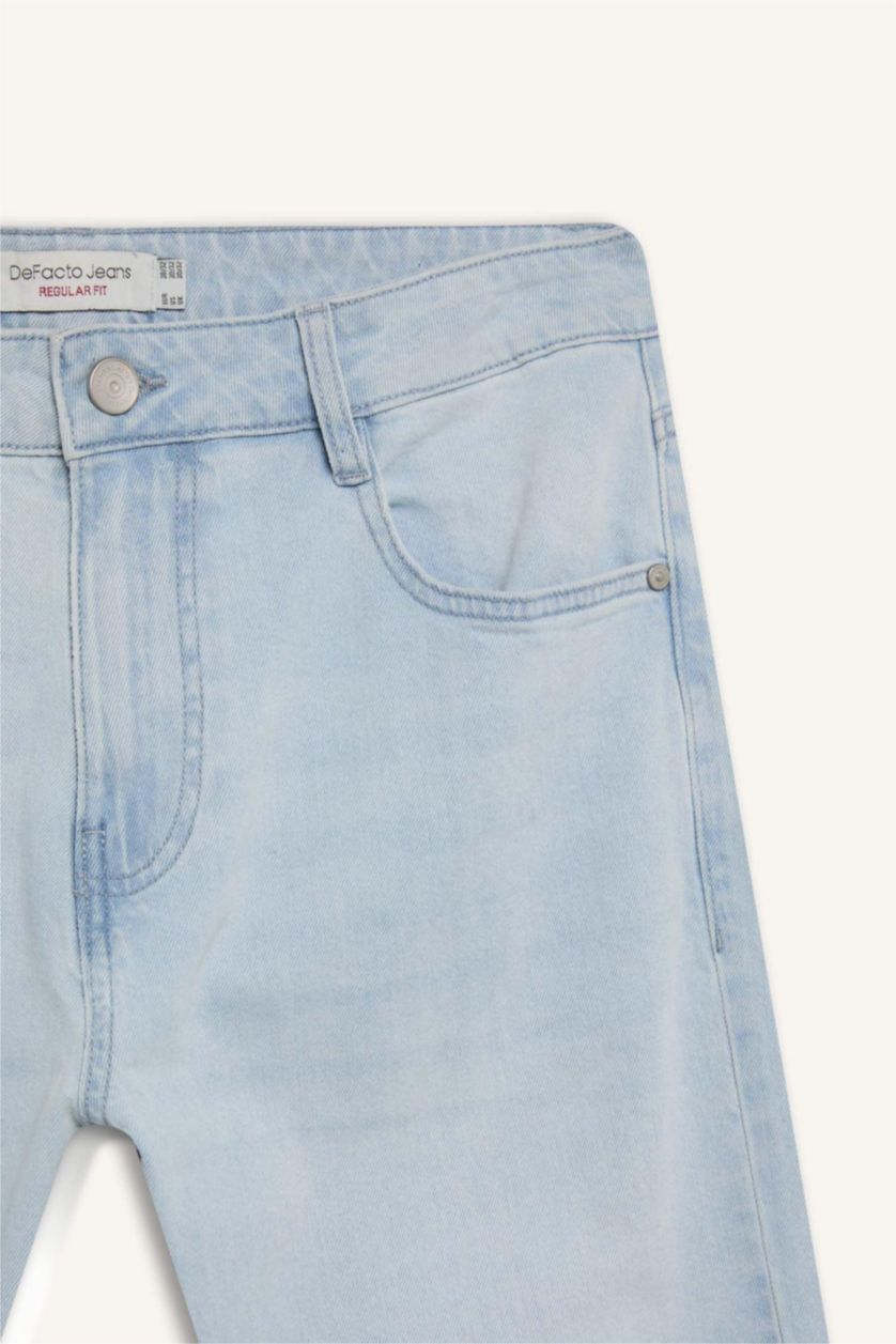 MAN Ice Blue Sergio Regular Fit Normal Waist Straight Leg Jeans