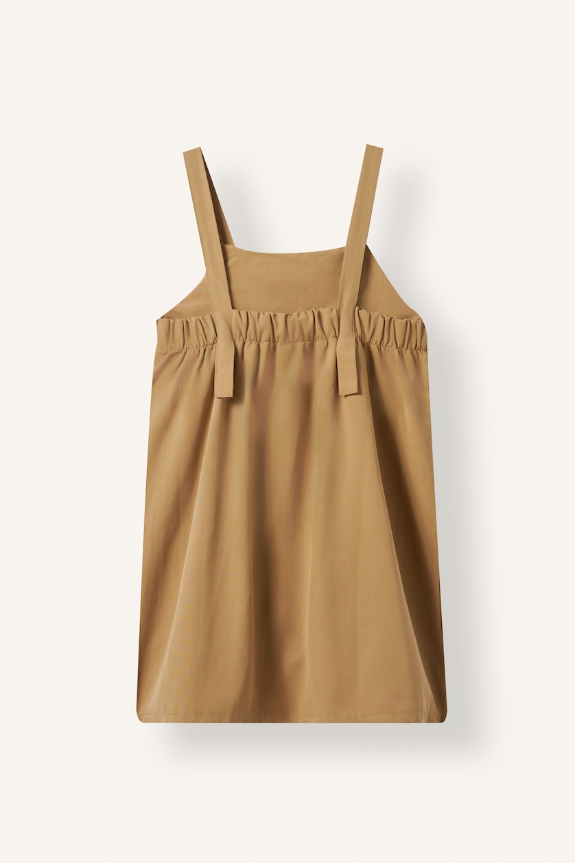 بنات فيزوني داكن Sleeveless Woven Dress