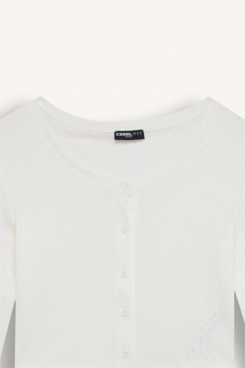 نساء اوف وايت بلوفر مضلع سليم فيت