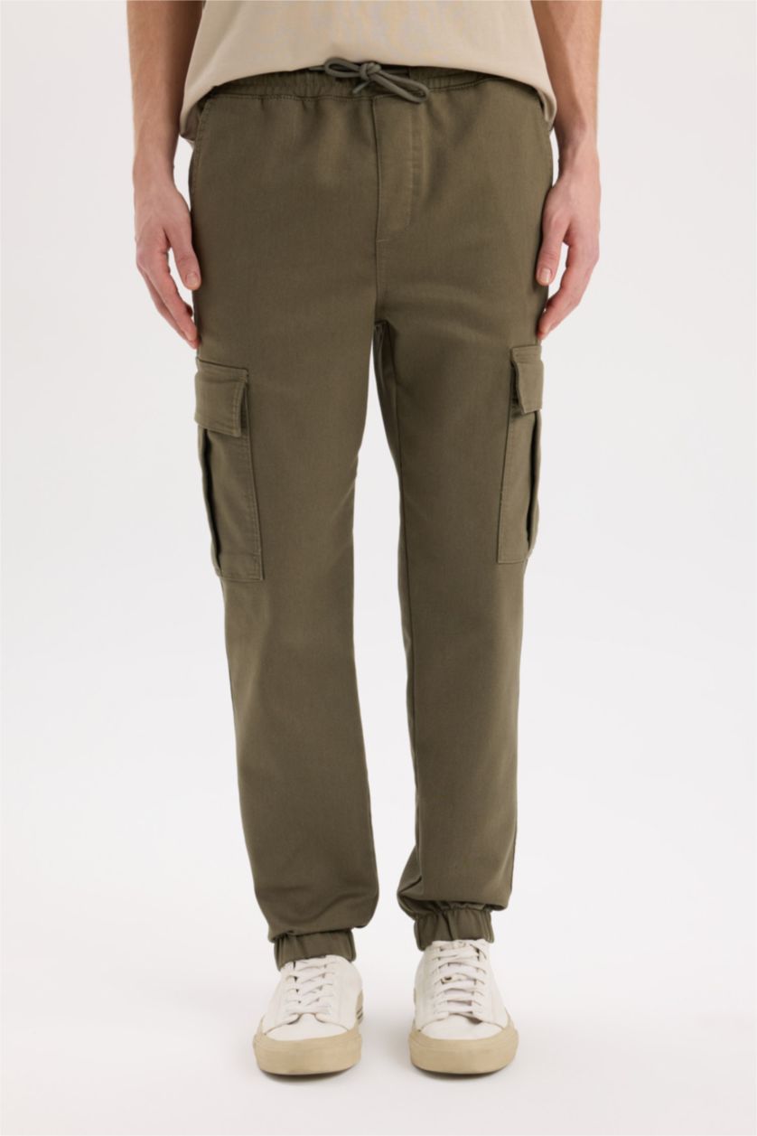 MAN Khaki Regular Jogger Trousers