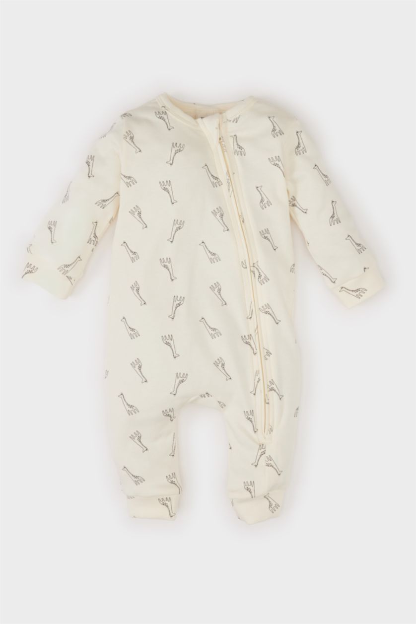 طفلة صغيرة بيج فاتح جمبسوت بيبي اولادي حديثي الولادة بطبعة زرافة