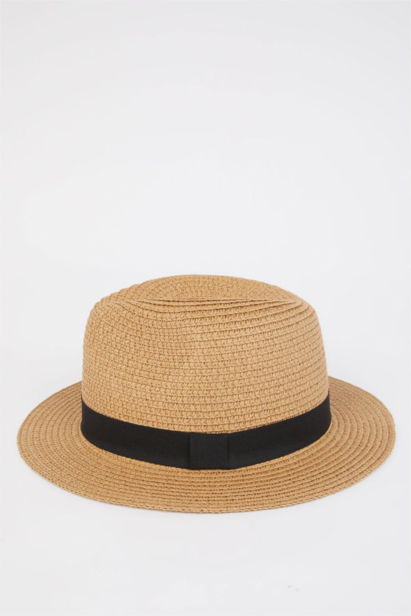 أولاد اللون الرملي قبعة قش ولادي