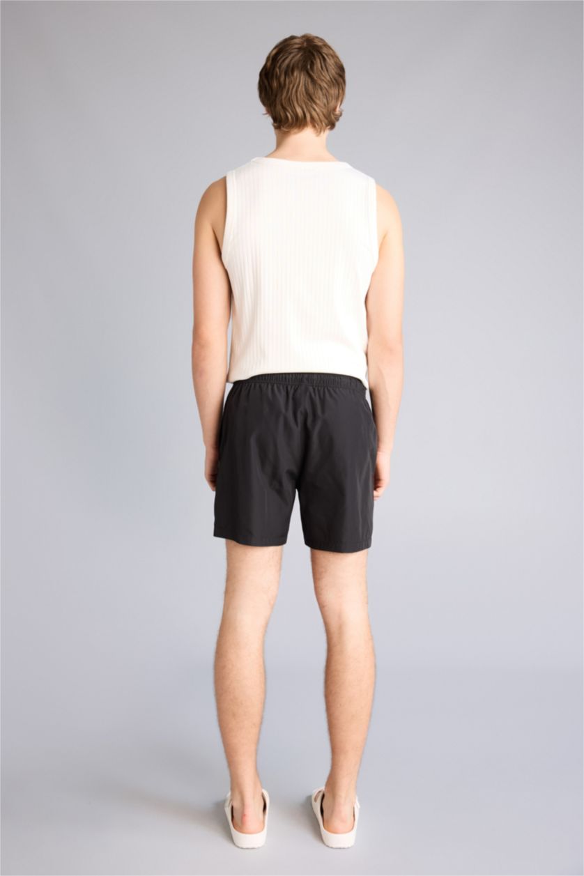 رجال أسود شورت بحر قصير ببطانة شبكية