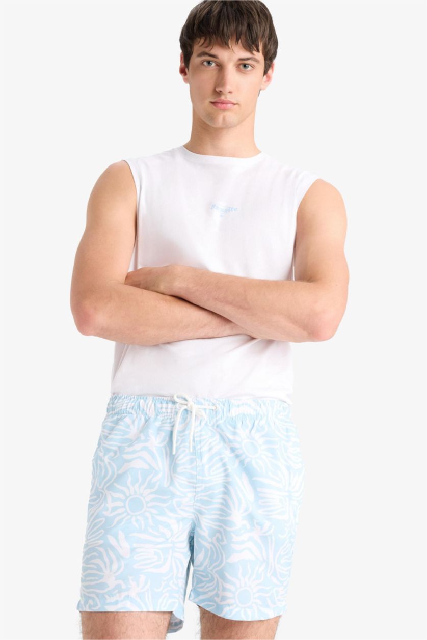 HOMME Bleu Short De Bain Tissé