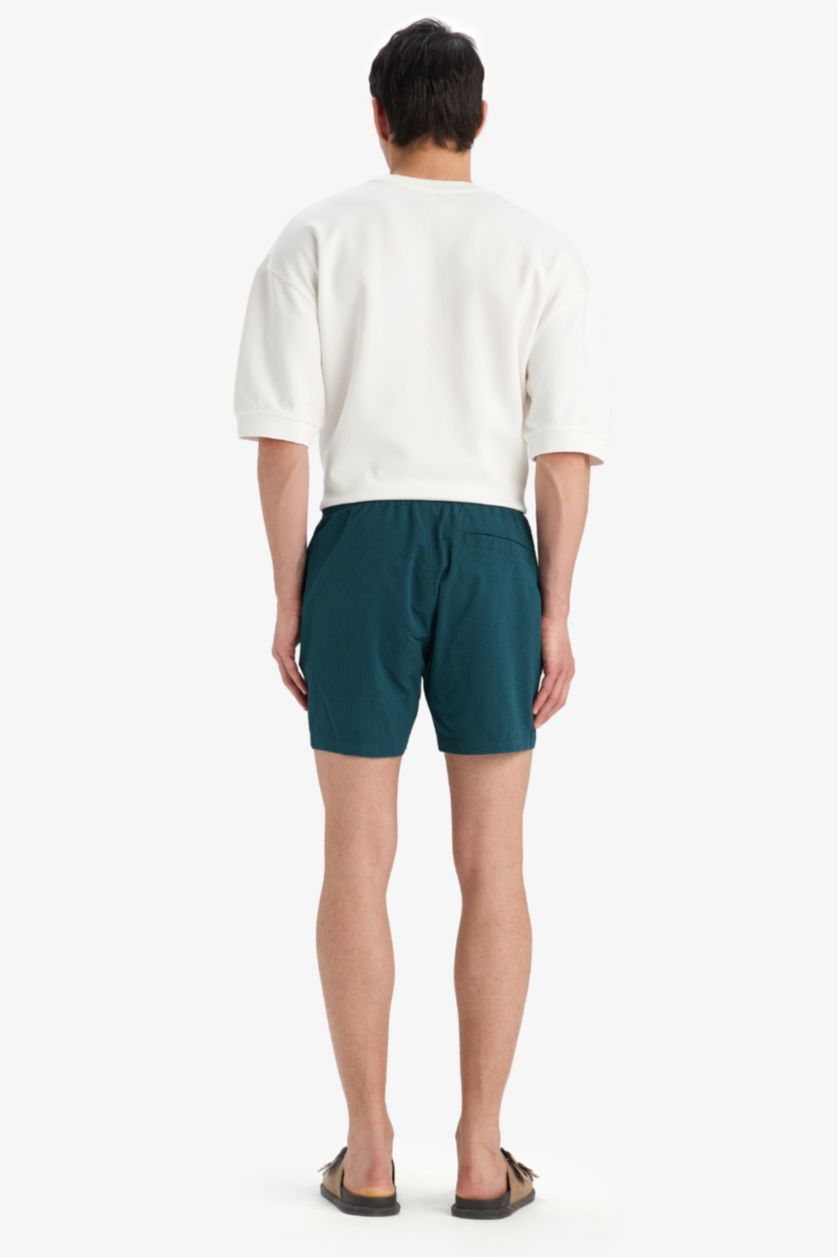 Men Dark Green Short Swim Shorts