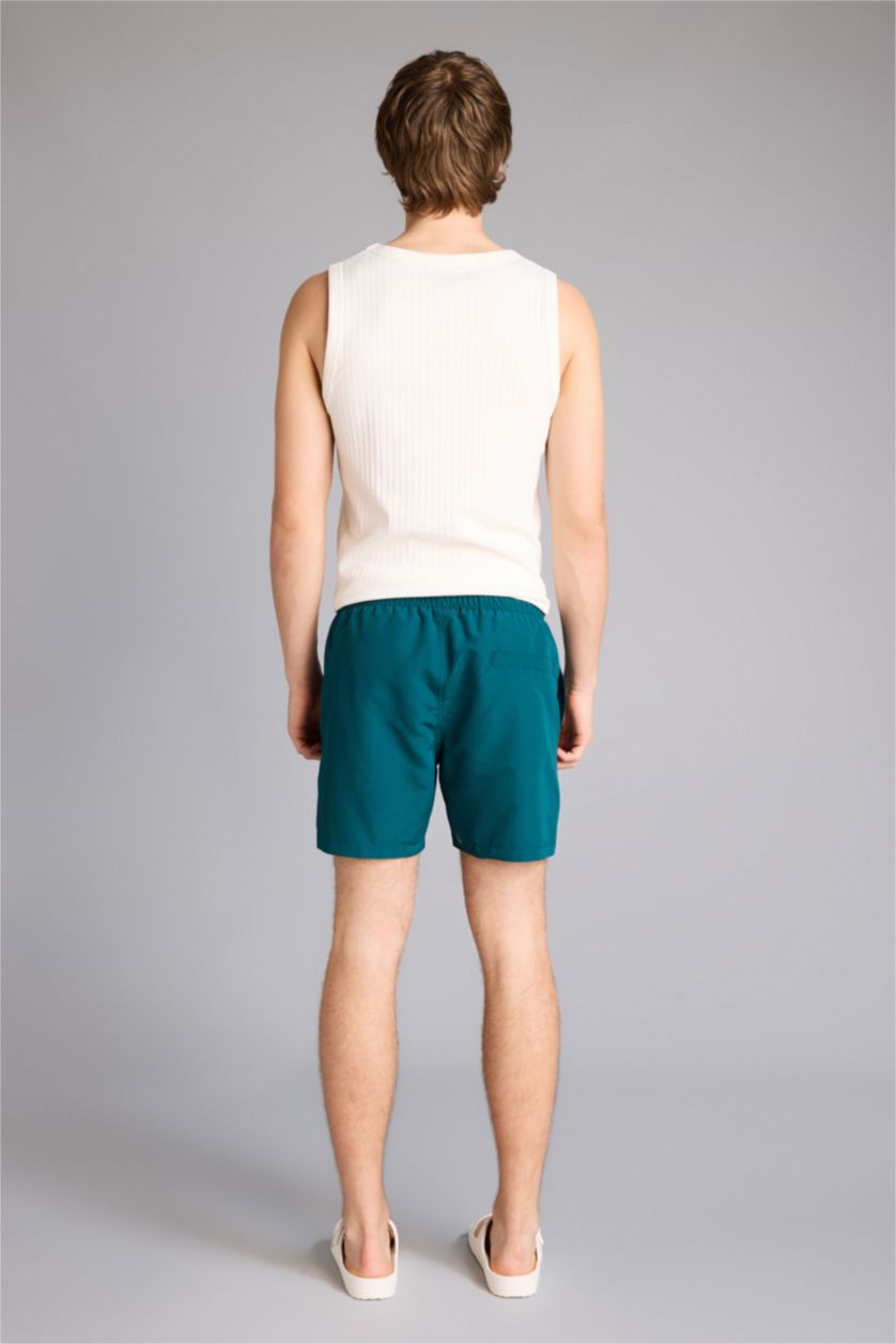 Ерлер Қою жасыл Тоқымалы жүзу шолақ шалбар киса бой