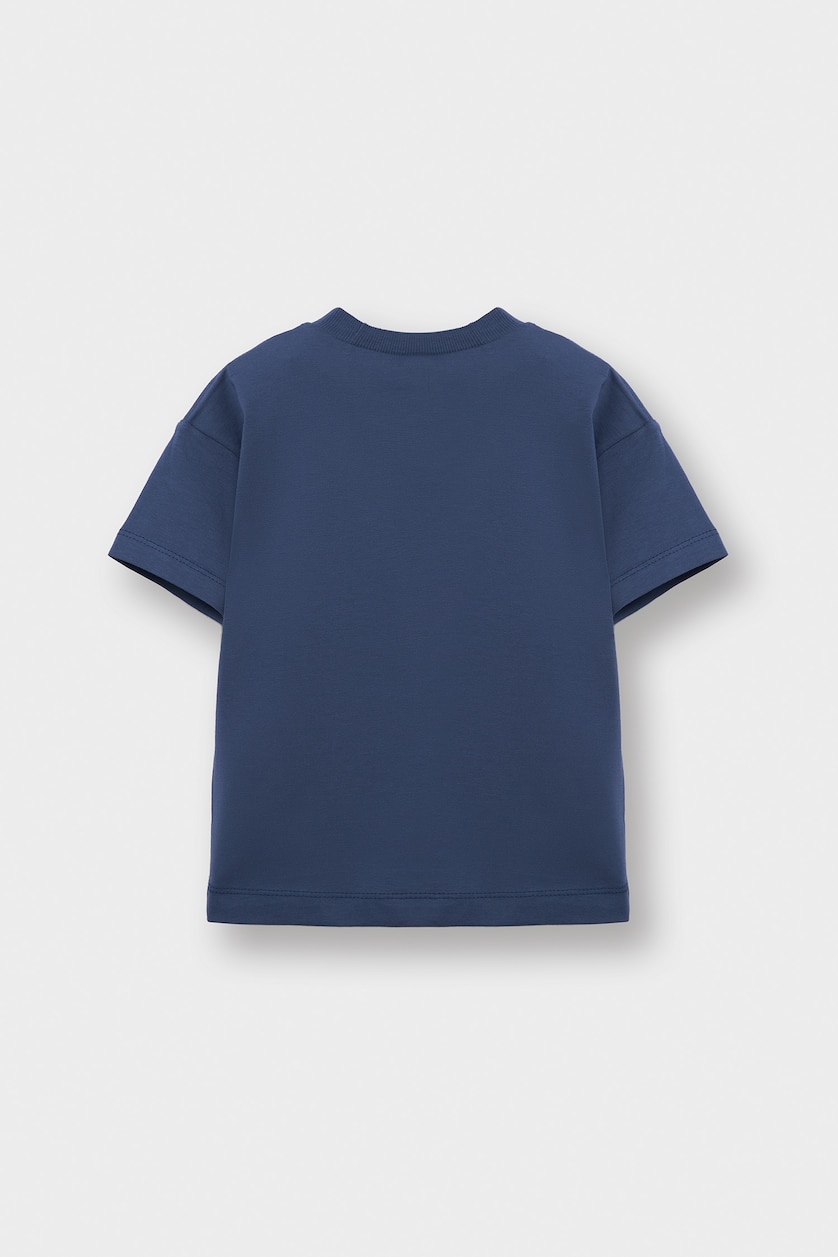 Baby Boys Indigo Baby Boy Regular Fit Slogan Print T-Shirt