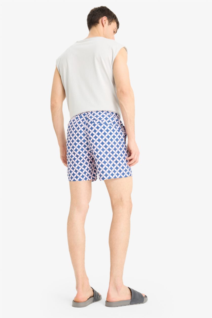 MAN Pink Patterned Mesh Lined Swim Shorts