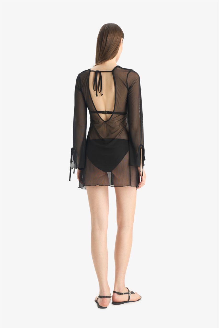 نساء أسود فستان بحر تول قصة عادية من Fall in Love