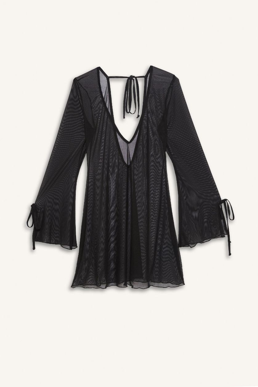 نساء أسود فستان بحر تول قصة عادية من Fall in Love