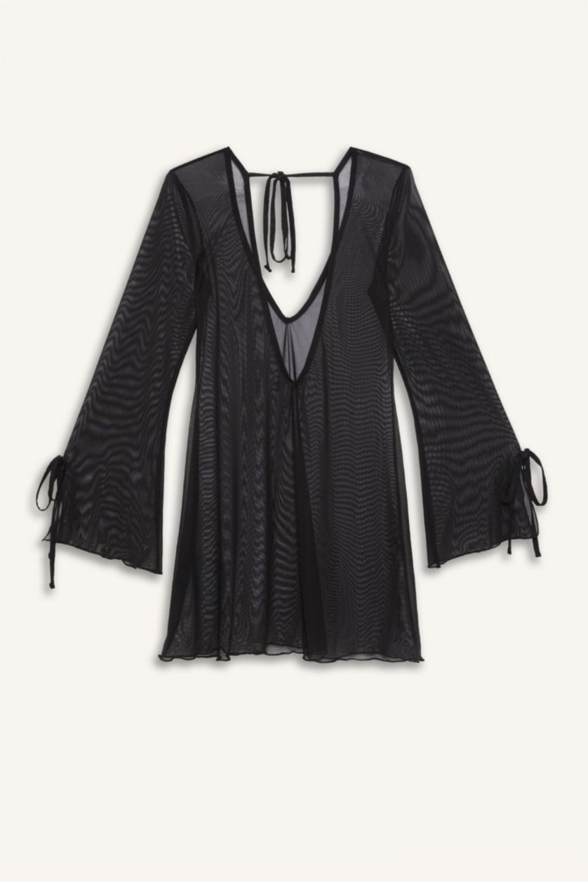 نساء أسود فستان بحر تول قصة عادية من Fall in Love