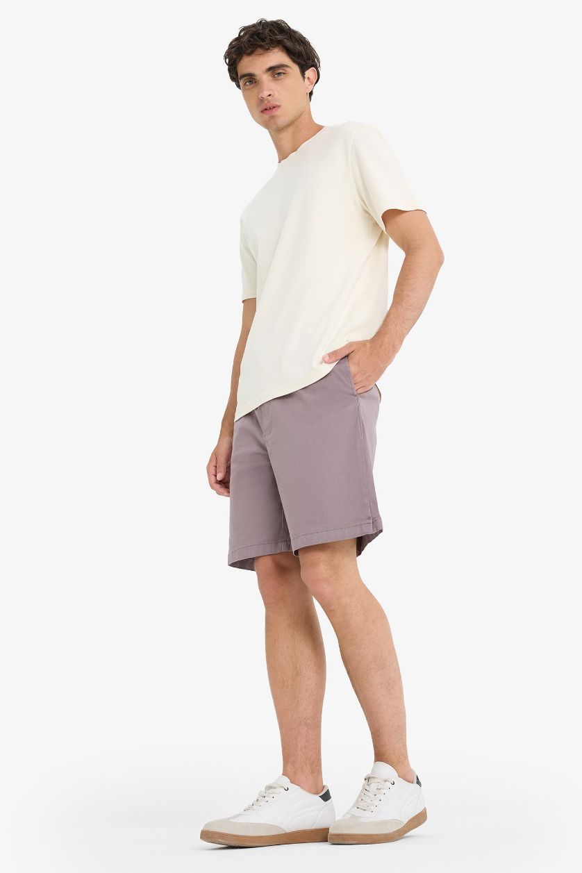 Erkek Gri Baggy Fit Beli Bağcıklı Bermuda Şort