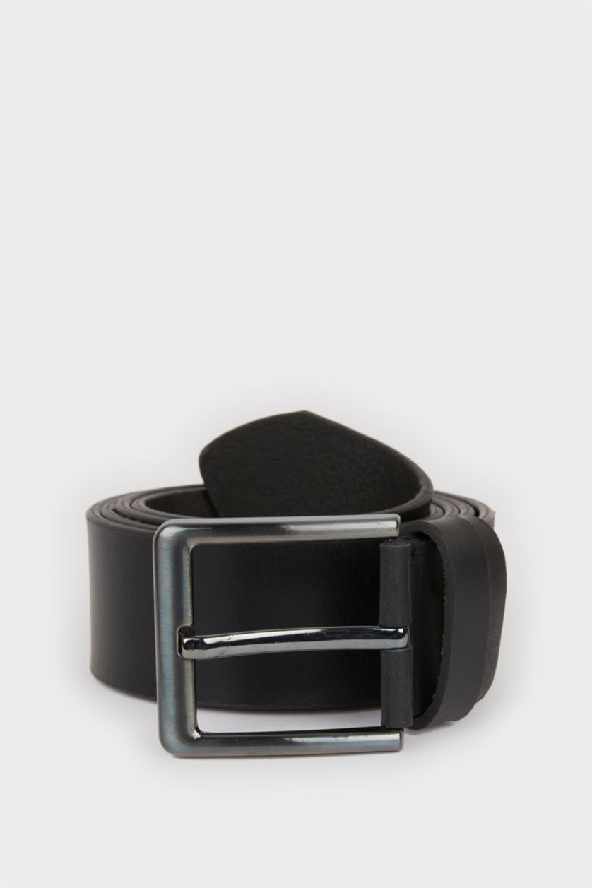 MAN Black Man Leather Belt