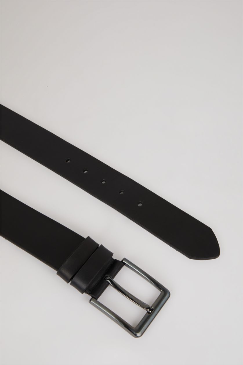 MAN Black Man Leather Belt