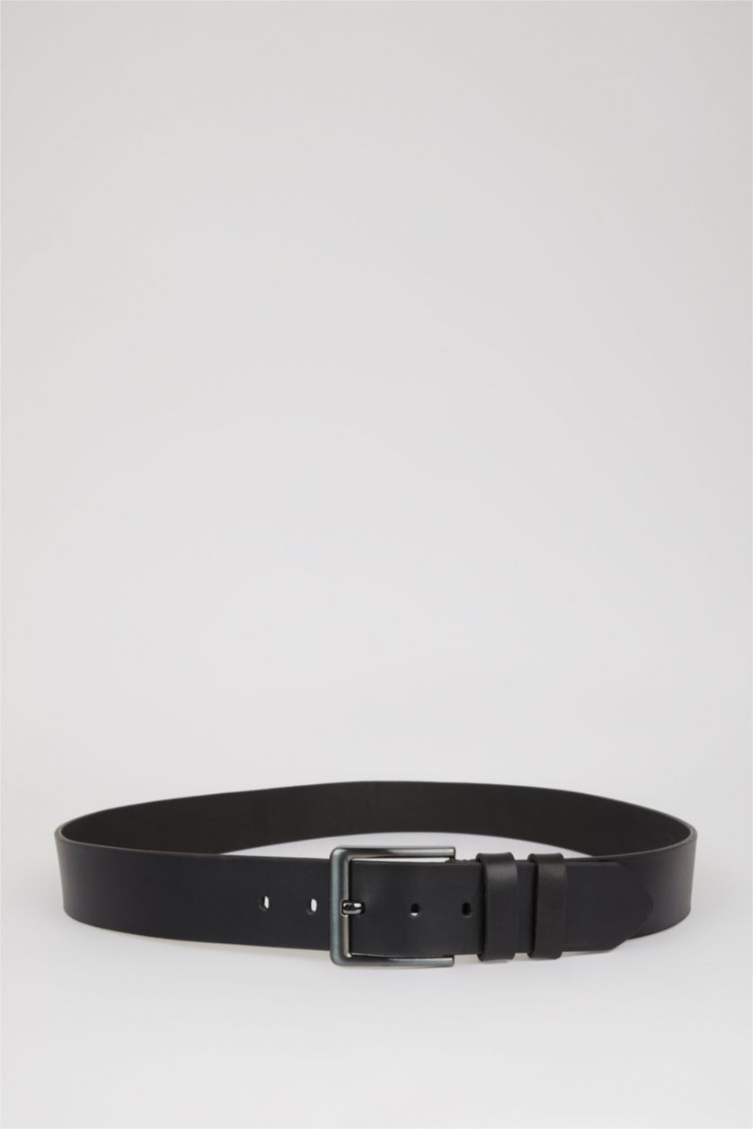 MAN Black Man Leather Belt