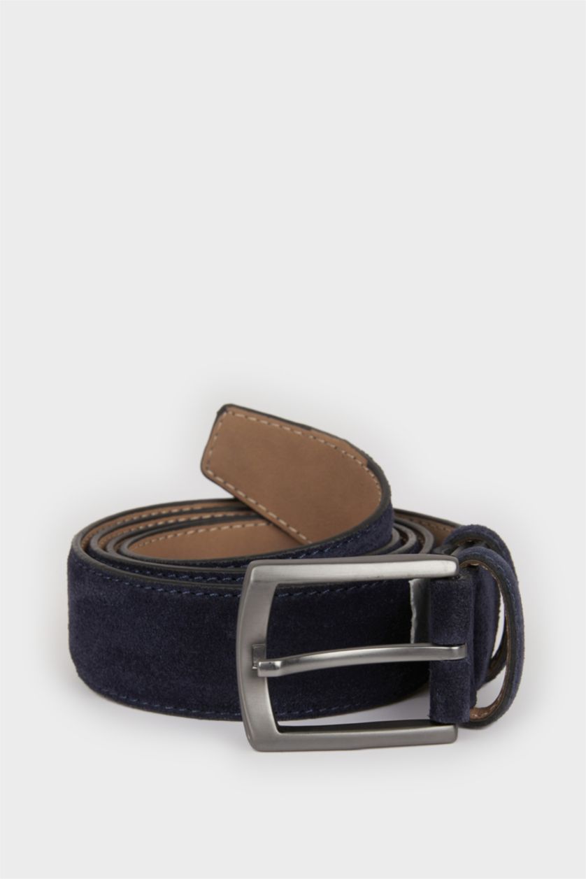 Man Denim Melange Man Leather Belt