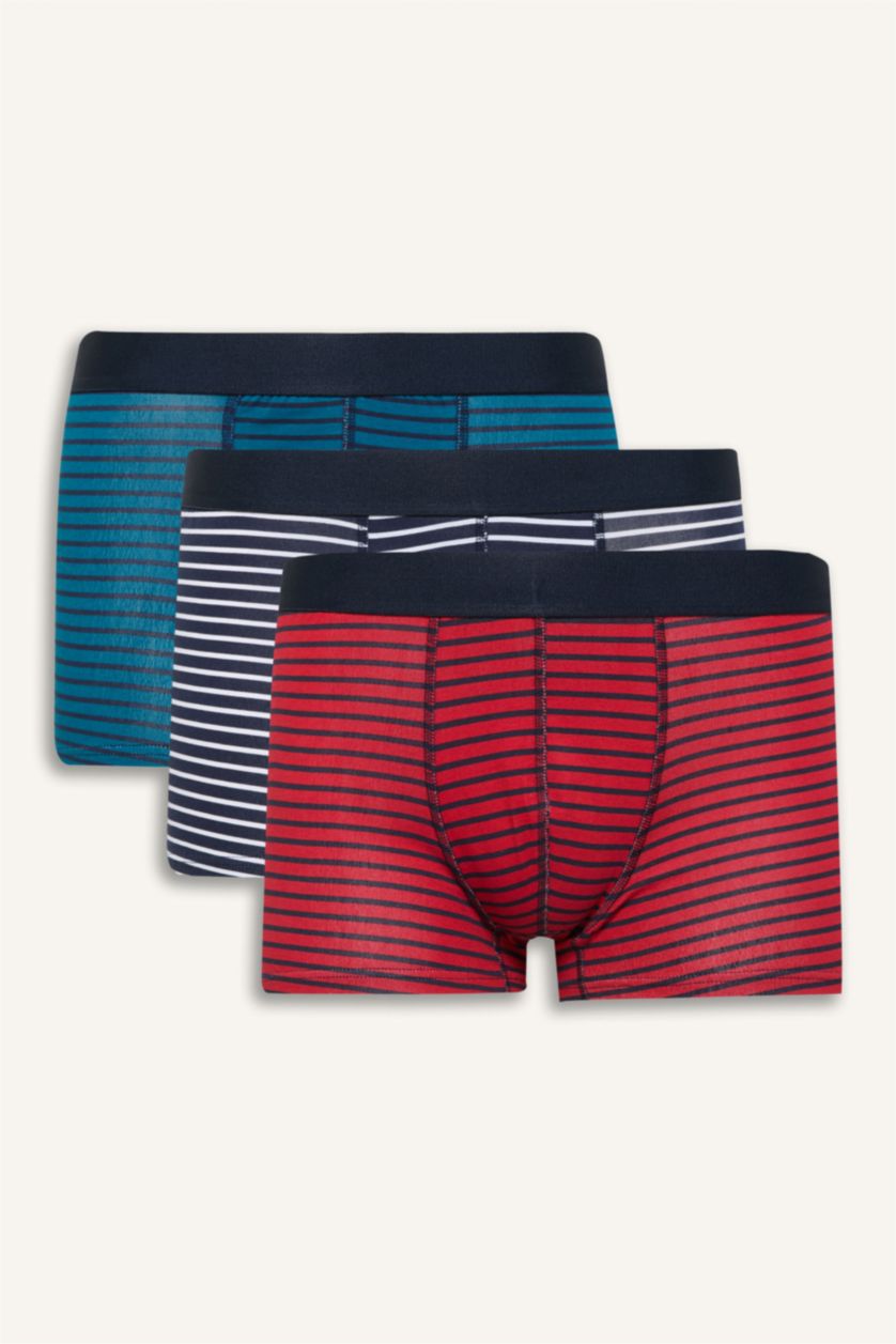 Erkek Lacivert Regular Fit 3'lü Boxer