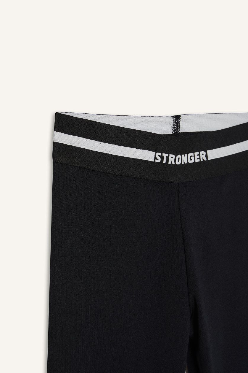 Kız Çocuk - Genç Kız Siyah Standart Boy Tayt Kız Çocuk