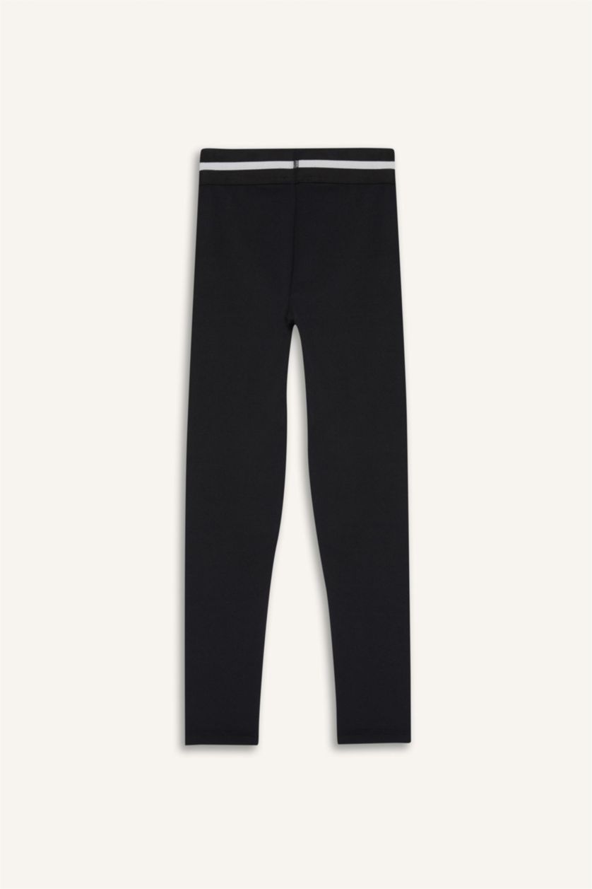 Kız Çocuk - Genç Kız Siyah Standart Boy Tayt Kız Çocuk