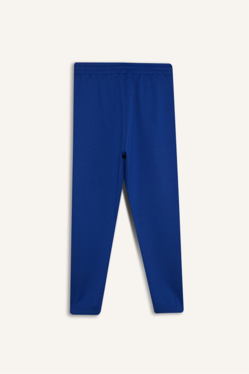 رجال أزرق فاقع بنطلون بجامة رياضي قماش سكوبا قصة عادية برجل مطاطي من DeFactoFit