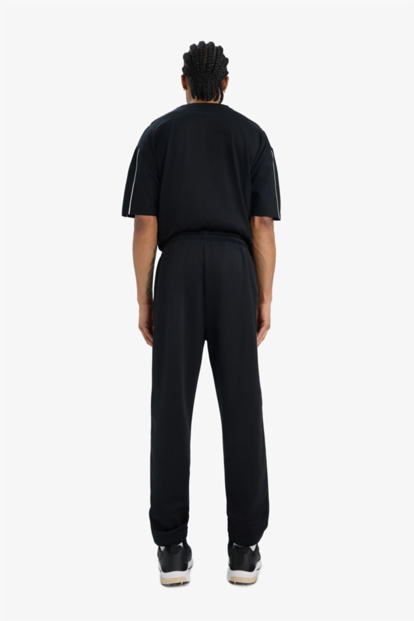 MAN Black DeFactoFit Standard Fit Elastic Band Scuba Fabric Sweatpants