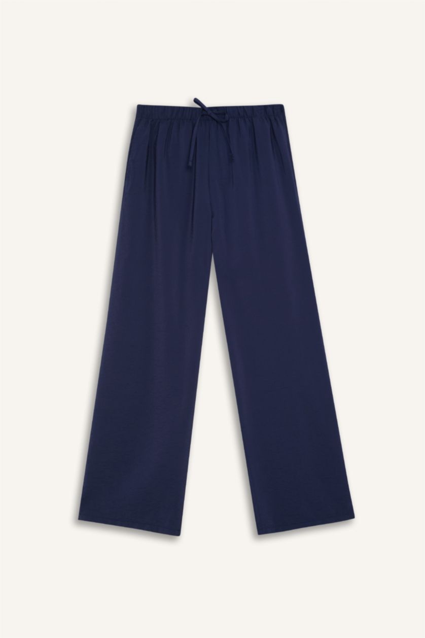 WOMAN NAVY Fall in Love Regular Fit Flexible Waist Beach Trousers