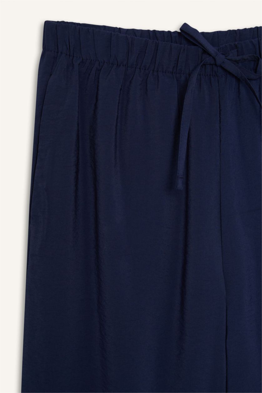 WOMAN NAVY Fall in Love Regular Fit Flexible Waist Beach Trousers