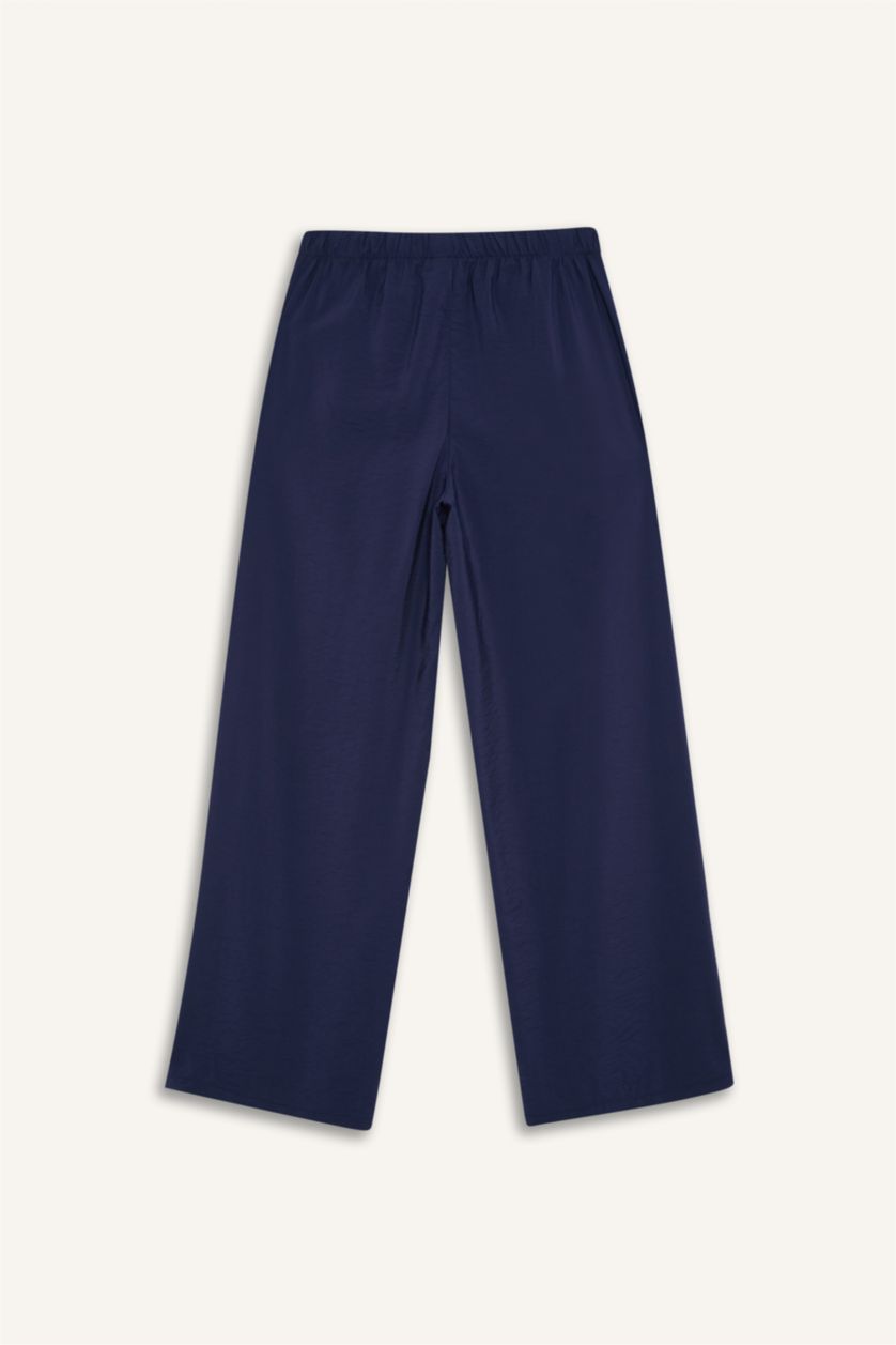 WOMAN NAVY Fall in Love Regular Fit Flexible Waist Beach Trousers