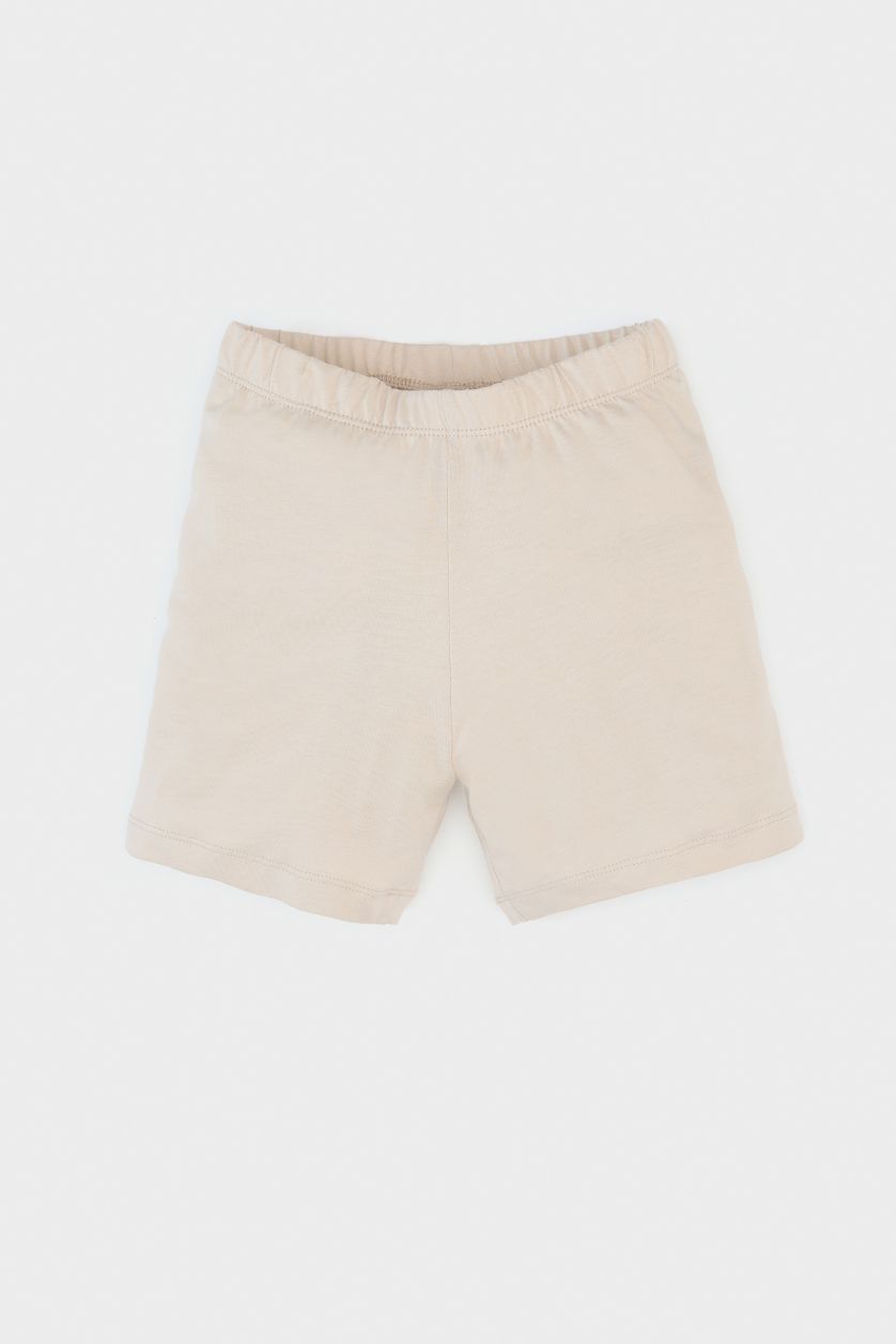 Baby Boy Beige Baby Boy Giraffe Printed Cotton 2 Piece Pajama Set