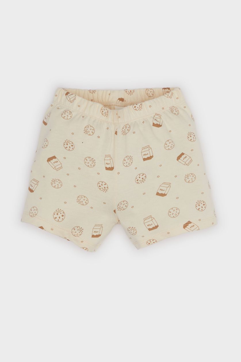 BÉBÉ GARÇON Écru Ensemble Pyjama T-shirt et Short à motifs pour bébé garçon