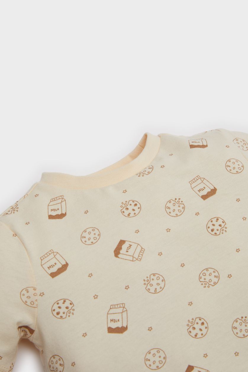 BÉBÉ GARÇON Écru Ensemble Pyjama T-shirt et Short à motifs pour bébé garçon