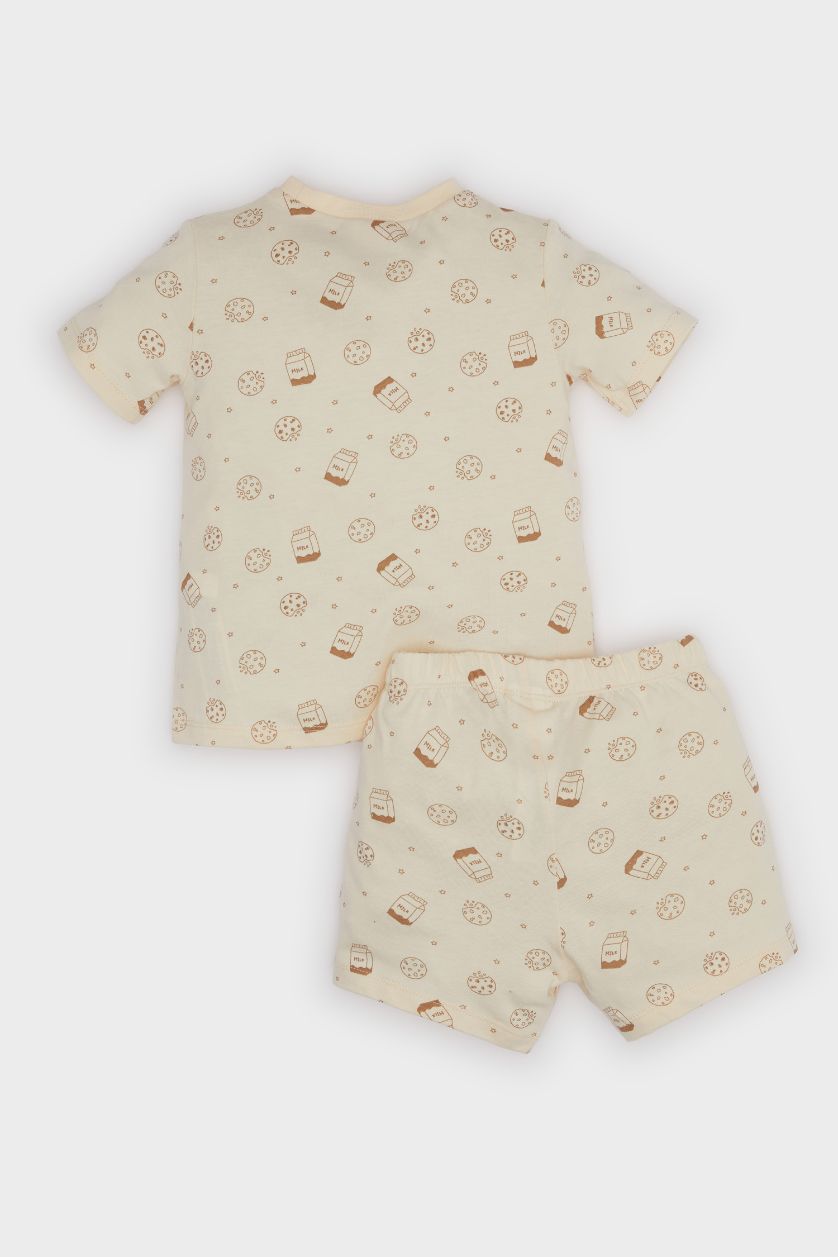 BÉBÉ GARÇON Écru Ensemble Pyjama T-shirt et Short à motifs pour bébé garçon
