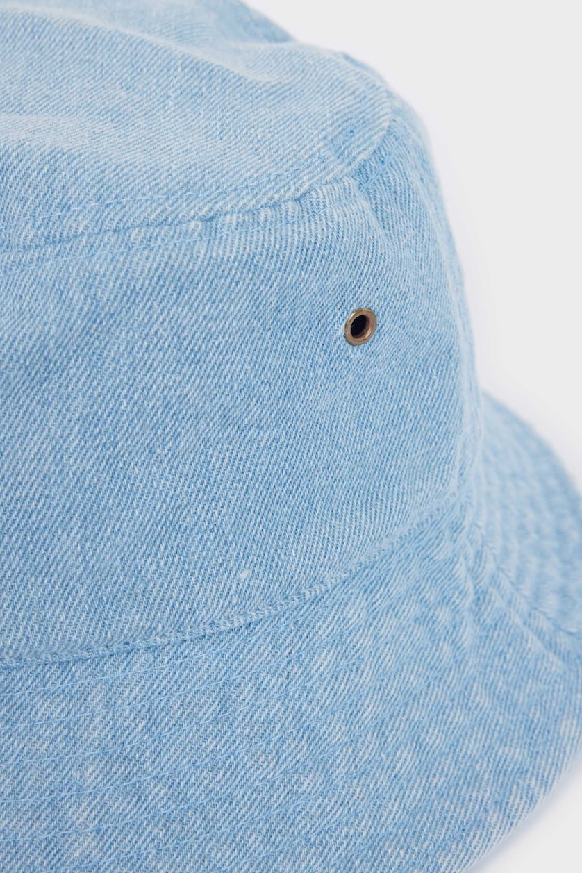 Women Blue Woman Label Printed Denim Baseball Basketball Cap