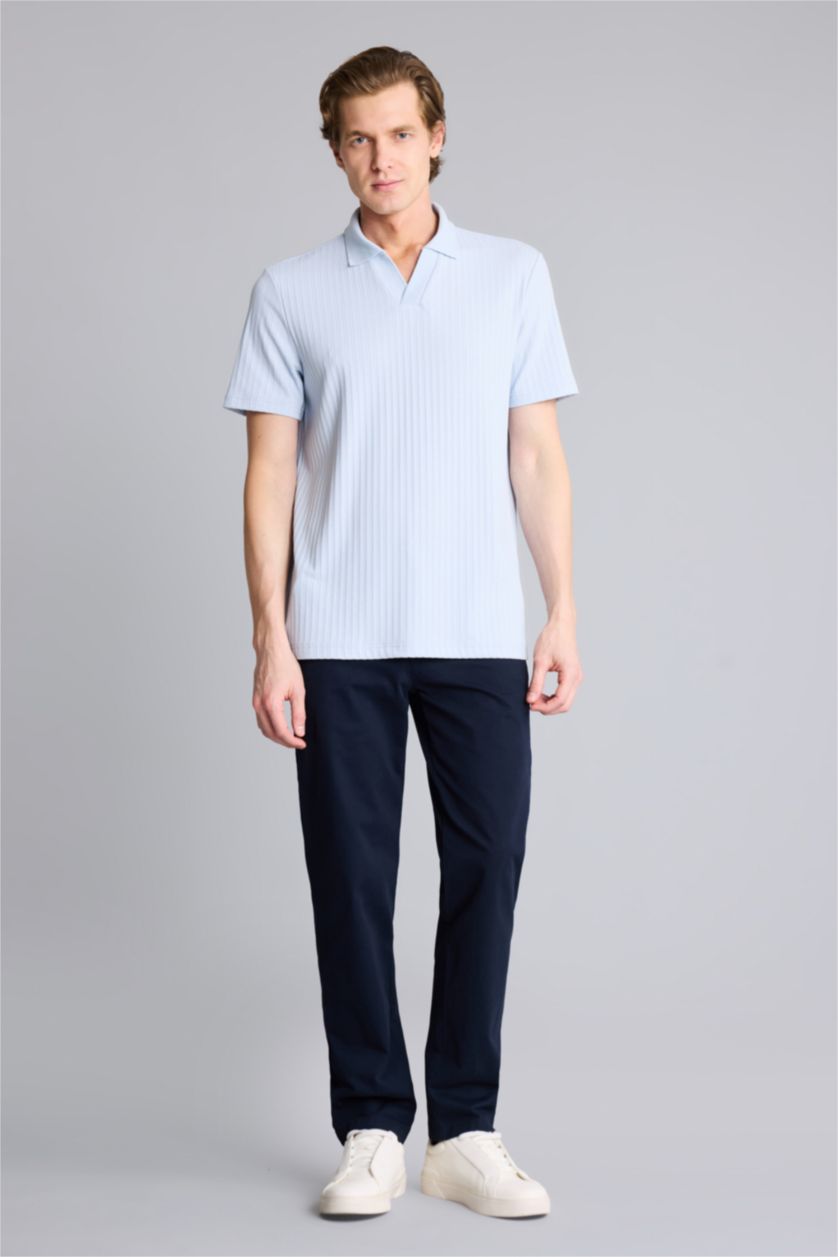 HOMME BLEU Clair Man Short Sleeve Polo T-Shirt