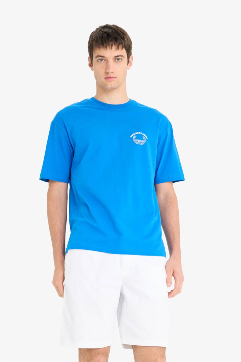 MAN White Cotton Regular Fit Bermuda Shorts
