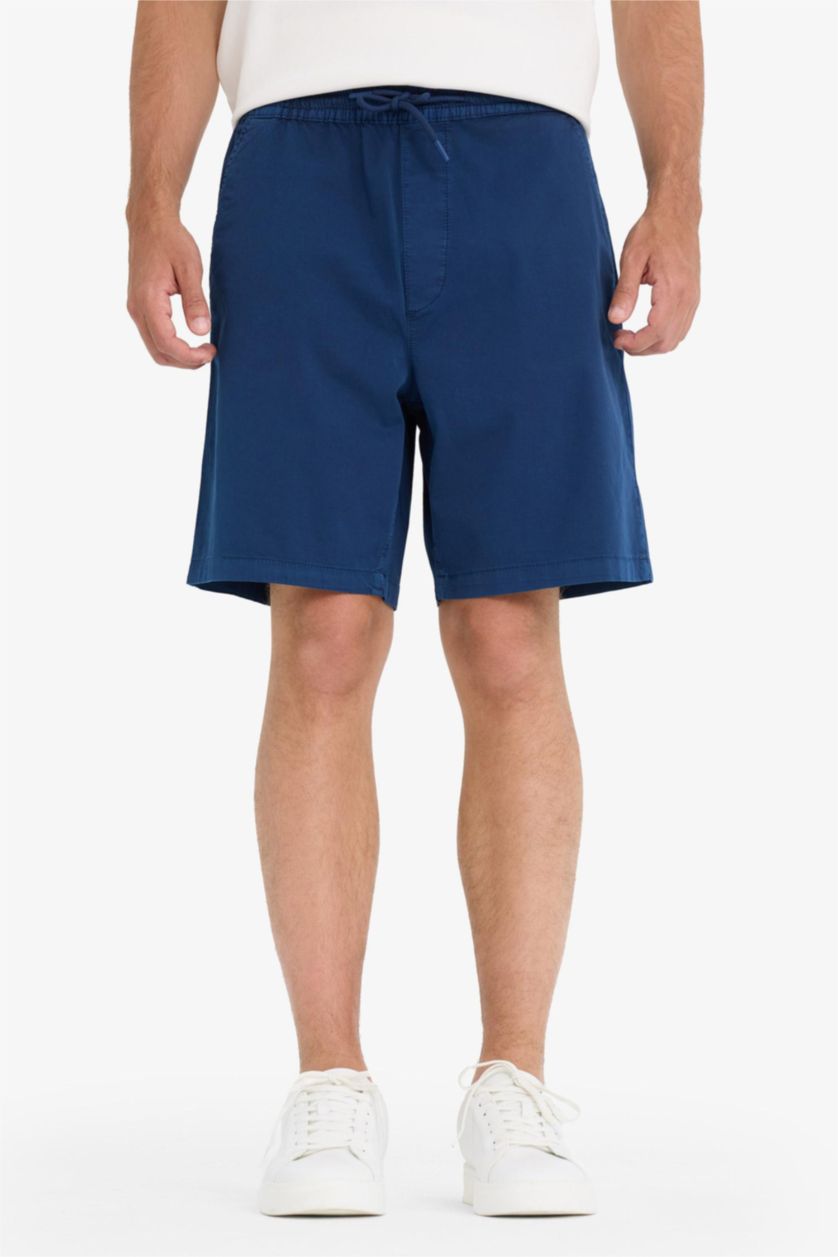Man NAVY Relax Fit Gabardine Bermuda Shorts