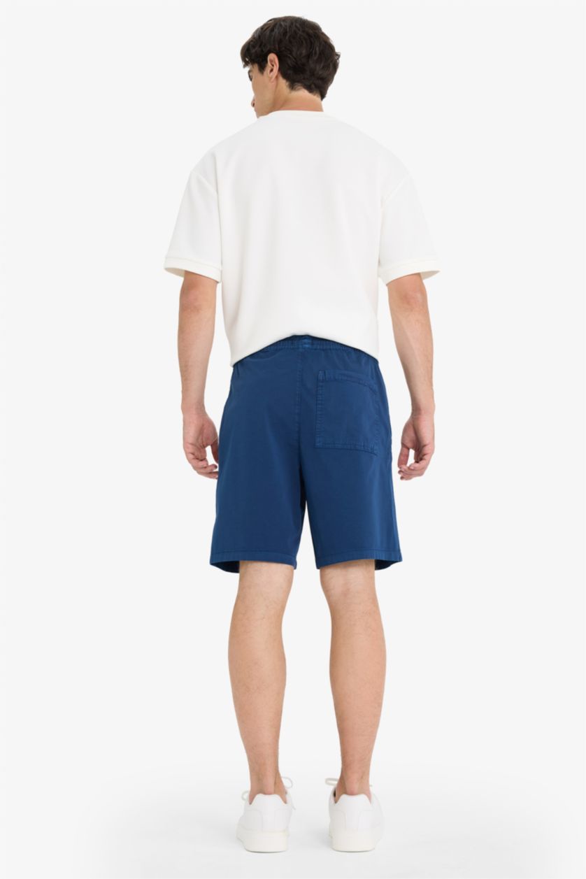 Man NAVY Relax Fit Gabardine Bermuda Shorts