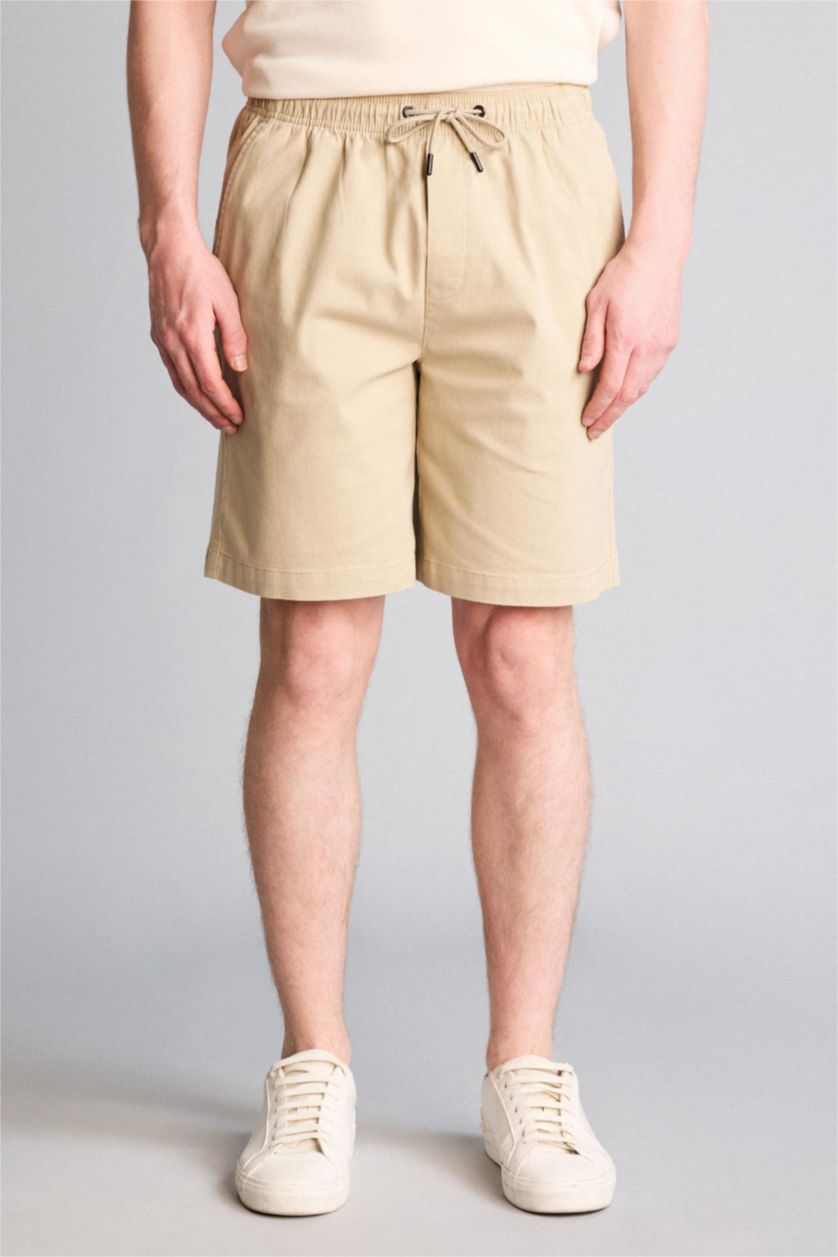 Men Beige Relax Fit
