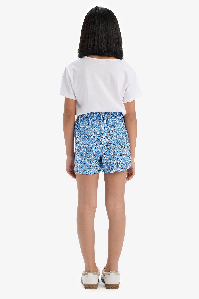 GIRLS & TEENS White Girl T-Shirt and Floral Skort 2 Piece Set