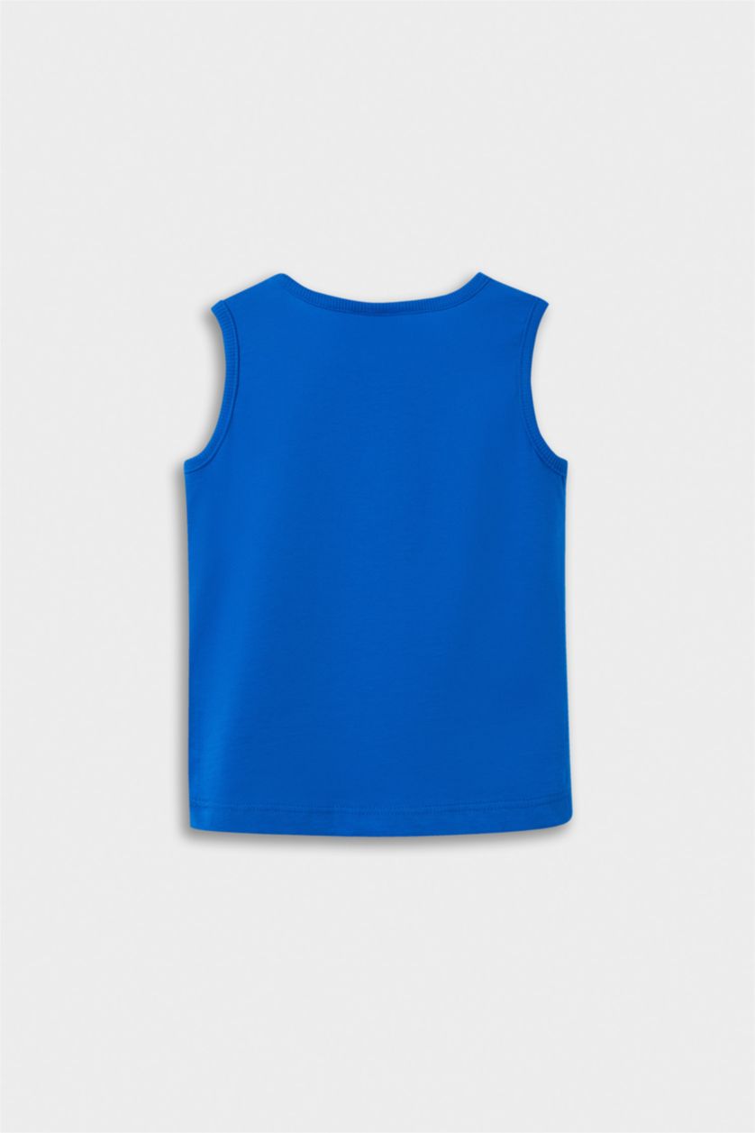 Baby Boy Sax Baby Boy Crew Neck Slogan Printed 2 Piece Tank Top