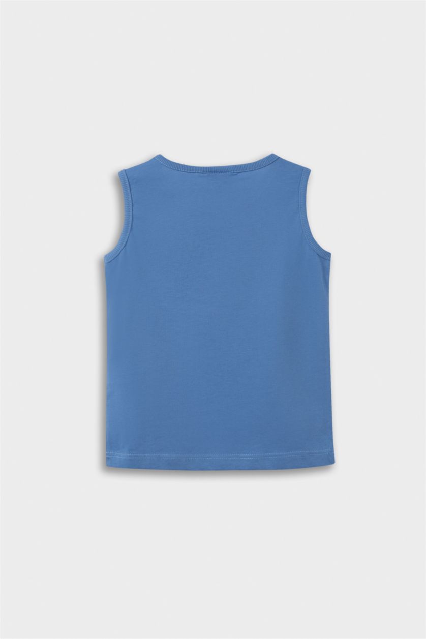 Baby Boy Sax Baby Boy Crew Neck Slogan Printed 2 Piece Tank Top