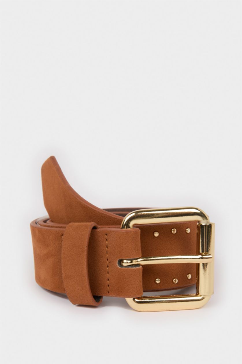 Kadın Taba Kadın Kare Toka Suni Deri Jean Kemeri