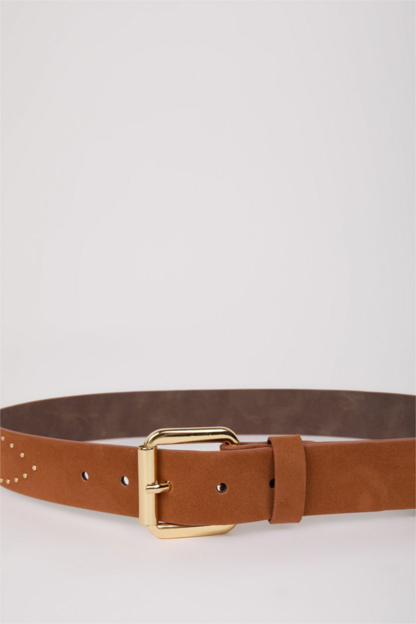 Kadın Taba Kadın Kare Toka Suni Deri Jean Kemeri